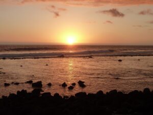 plage coucher de soleil